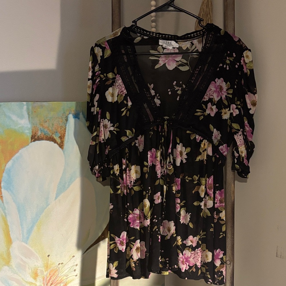 Chic Floral Women's Blouse